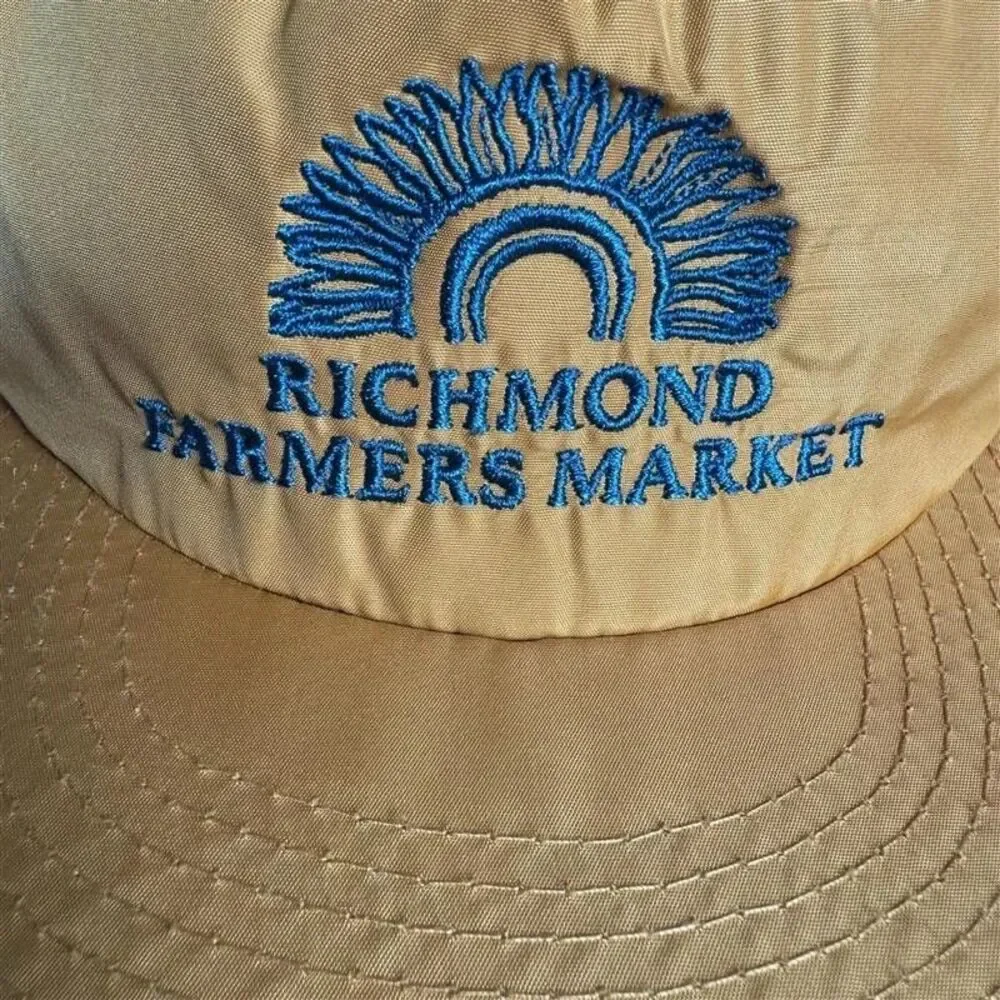 Richmond Farmers Market Weld MFG Nylon Strapback Hat Mustard